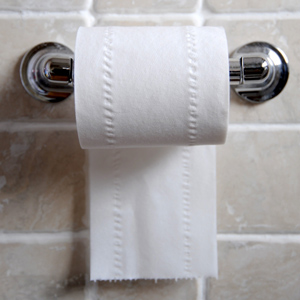 Toilet Paper on wall